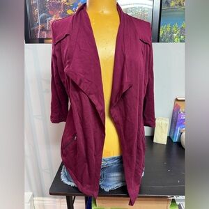 Reitmans burgundy Cardigan . With pockets